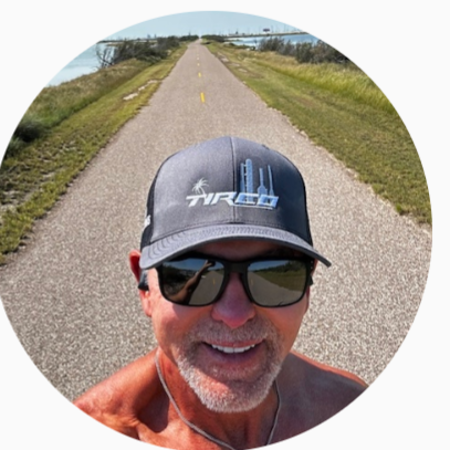 Gerald, an ultramarathon runner, on a rural road