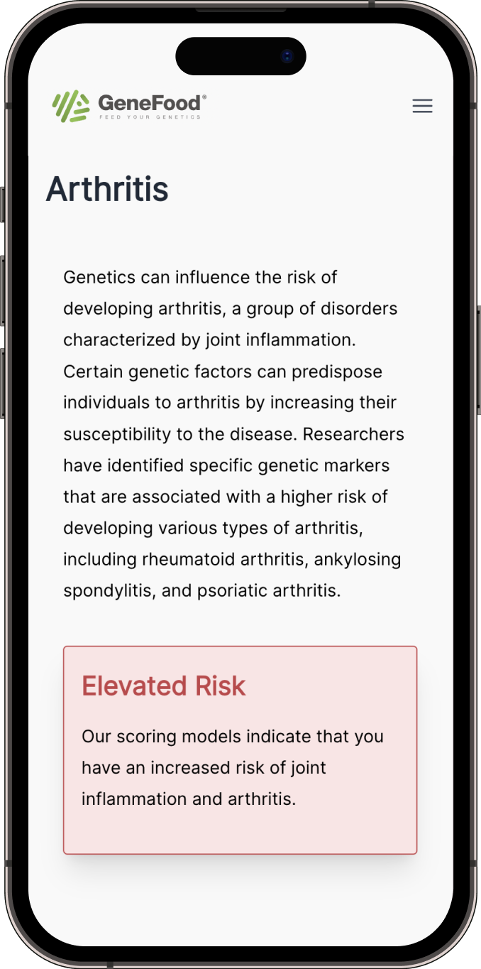 Arthritis Risk Gene Report example