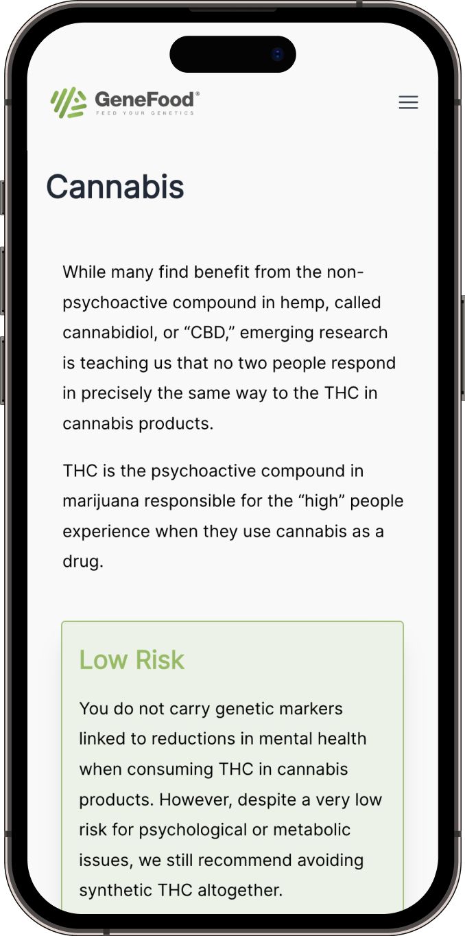 Cannabis metabolism report example