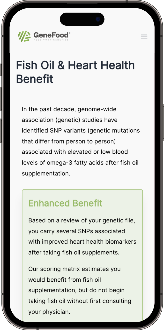 Fish oil & heart health report example