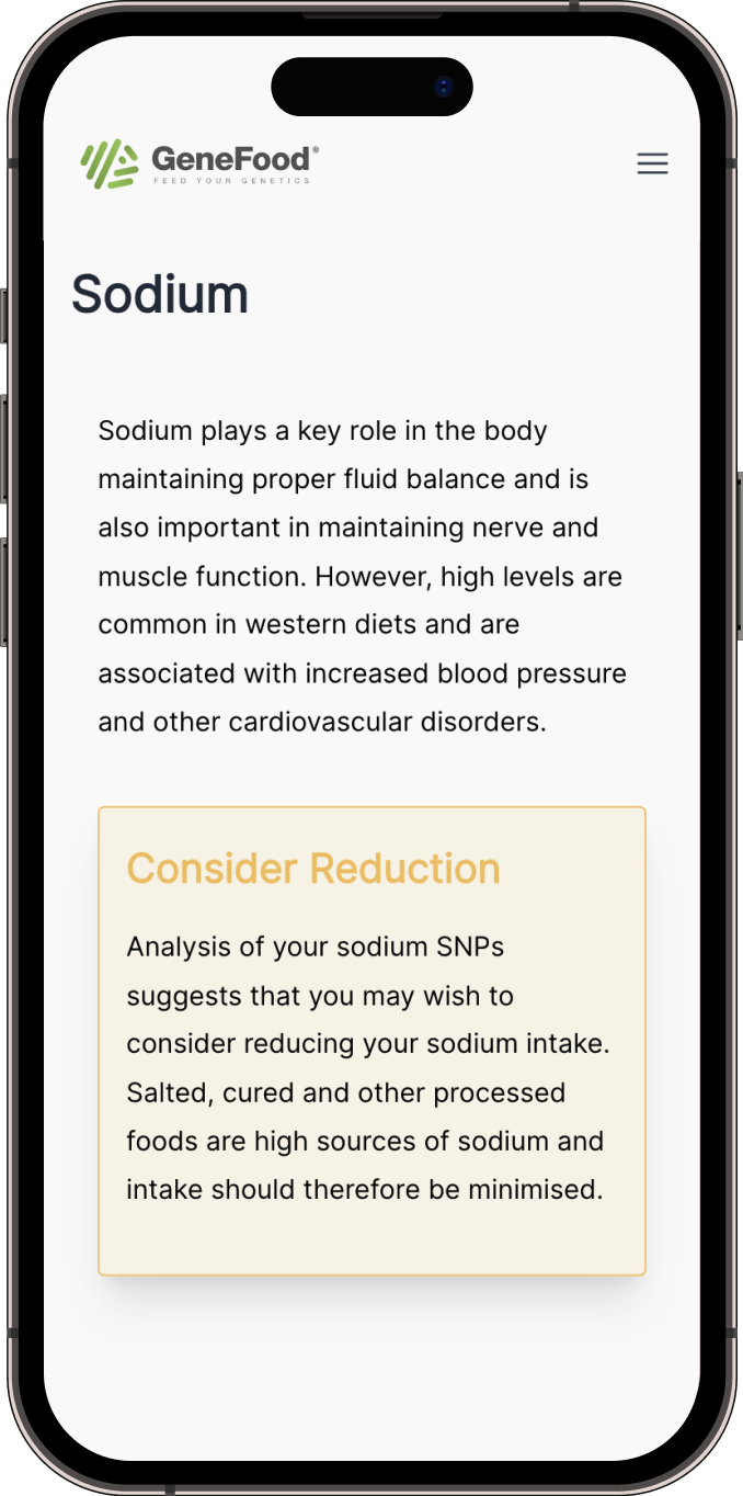 Sodium Report example